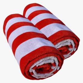 Transparent Towel Clipart - Red And White Beach Towels, HD Png Download, Transparent PNG