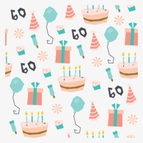 Birthday Cake Party Pattern - Cake Celebration Birthday Pattern, HD Png Download, Transparent PNG