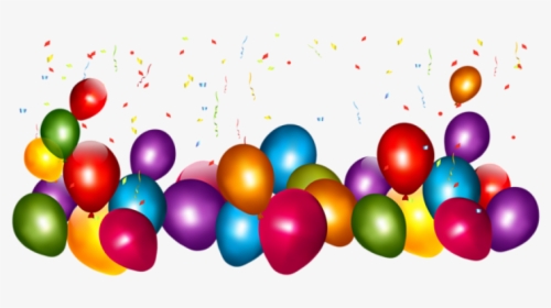 Download Colorful With Confettipicture - Balloons And Confetti Transparent, HD Png Download, Transparent PNG