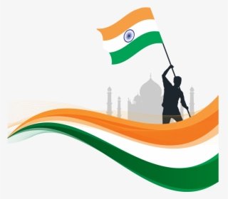 Indian Republic Day Flyaing Indian Flag Png - India Flag Vector Png, Transparent Png, Transparent PNG