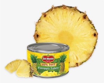 Pineapple Tidbits In 100% Juice - Del Monte Crushed Pineapple In 100% Juice, HD Png Download, Transparent PNG