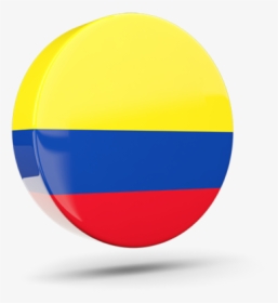 Glossy Round Icon 3d - Round Colombia Flag Png, Transparent Png, Transparent PNG