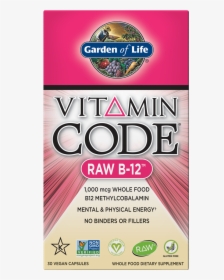 Vitamin Code Raw B 12 1,000 Mcg - Garden Of Life B 12, HD Png Download, Transparent PNG