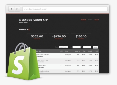 Vendor Payout Integrated With Shopify - Payout Vendor Payout Shopify Account, HD Png Download, Transparent PNG