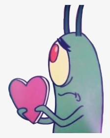Meme Spongebob Aesthetic Vsco Cool Freetoedit - Plankton Drawing With Heart, HD Png Download, Transparent PNG