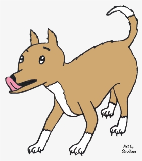 Transparent Dog Sniffing Ground Clipart - Cartoon Dog Licking Png, Png Download, Transparent PNG