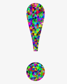 Low Poly Prismatic Exclamation Point Clip Arts - Transparent Rainbow Exclamation Mark, HD Png Download, Transparent PNG