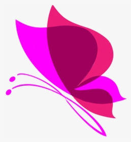 Download Pink Butterfly Transparent Background - Pink Purple Butterfly Vector, HD Png Download, Transparent PNG
