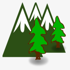 Trees And Mountains Clipart, HD Png Download, Transparent PNG