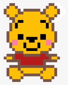 Transparent Winnie The Pooh Png - Minecraft Pixel Art Teddy Bear, Png Download, Transparent PNG