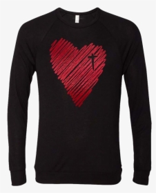 Scribble Heart Long Sleeve Tee - Long-sleeved T-shirt, HD Png Download, Transparent PNG