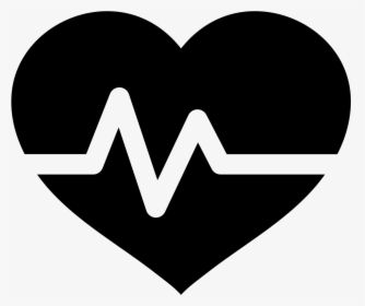 Electrocardiogram On Heart Shape - Health Logo Black And White, HD Png Download, Transparent PNG