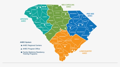 The South Carolina Ahec System Consists Of The Program - Regions Of Sc, HD Png Download, Transparent PNG