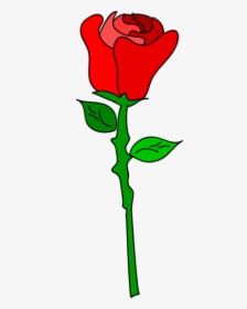 Vector Graphics Of Coloured Rose - Simple Rose Clipart, HD Png Download, Transparent PNG