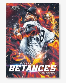 Dellin Betances 2017 Topps Fire Flamethrowers Poster - Tablet Computer, HD Png Download, Transparent PNG