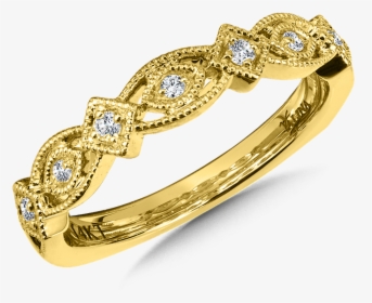 Valina Stackable Wedding Band In 14k Yellow Gold - Wedding Ring, HD Png Download, Transparent PNG