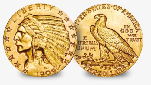 The Very First Gold Coins To Be Struck In America - Indian Head Gold Coin, HD Png Download, Transparent PNG