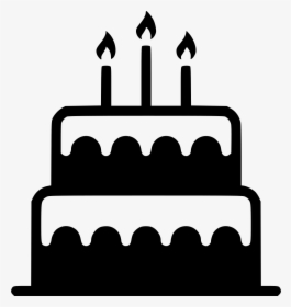 Birthday Cake Candle Sweet Dessert - Black Birthday Cake Png, Transparent Png, Transparent PNG