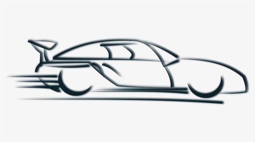 Speeding Car Clip Art - Car Clipart Black And White Png, Transparent Png, Transparent PNG