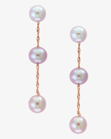 Pink Cultured Freshwater Pearl Triple Drop Earrings - Earrings, HD Png Download, Transparent PNG