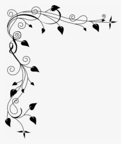 Border, Flower, Grass, Plant, Separation, Stylized - Black And White Nice Borders, HD Png Download, Transparent PNG