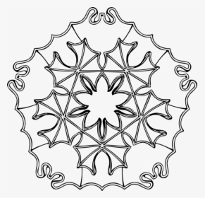 Flower Border Black And White Free Clipart , Png Download - Circle, Transparent Png, Transparent PNG