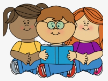 Reading Kids Clipart Corner Clip Art Transparent Png - Reading To Children Clipart, Png Download, Transparent PNG