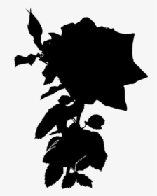 Rose Plant Png Hd Image - Silhouette, Transparent Png, Transparent PNG