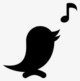 Transparent Bird Singing Clipart - Black Bird In Cartoon, HD Png Download, Transparent PNG