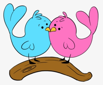 How To Draw Love Birds - Easy To Draw Love Birds, HD Png Download, Transparent PNG