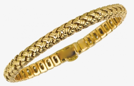 18kt Yellow Gold Vannerie Flexible Bracelet - Gold Bracelet Transparent Background, HD Png Download, Transparent PNG