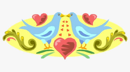 Vector Illustration Of Romantic Love Bird Animals With - Visual Arts, HD Png Download, Transparent PNG