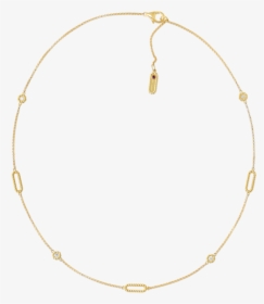 18k Yellow Gold Necklace With Alternating Diamond Stations - Earrings, HD Png Download, Transparent PNG