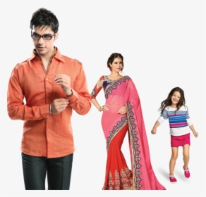 Indian Garments Family Png , Png Download - Family Garments Images Png, Transparent Png, Transparent PNG