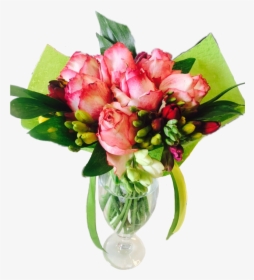 #flower #bucket #roses #beautiful #present #spring - Bouquet, HD Png Download, Transparent PNG