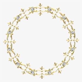 Gold, Frame, Round, Border, Decoration, Decor - Necklace, HD Png Download, Transparent PNG