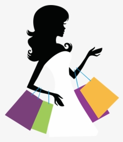 Wedding Dress Boxes For - Shopping Girl Silhouette Png, Transparent Png, Transparent PNG
