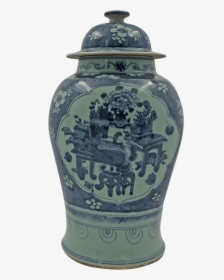 Large Chinese Still Life Temple Jar   Class - Blue And White Porcelain, HD Png Download, Transparent PNG