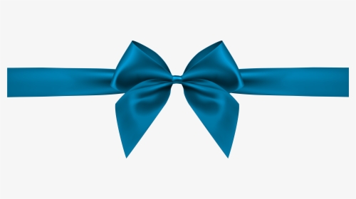 Blue Clip Art - Transparent Blue Ribbon Bow Png, Png Download, Transparent PNG