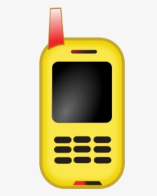 Telephone Clipart Yellow - Mobile Phone Clip Art, HD Png Download, Transparent PNG