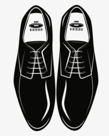 Athletic Shoe,black,footwear - Black And White Mens Shoes Clipart, HD Png Download, Transparent PNG