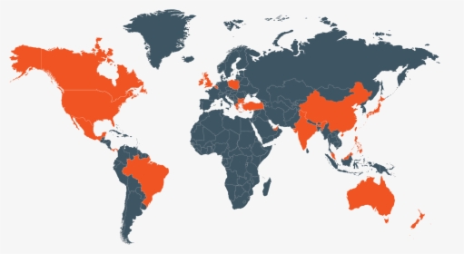 Ttec Jobs Map - Flat Vector World Map, HD Png Download, Transparent PNG