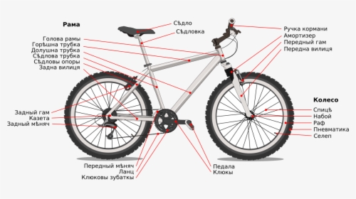 Parts Of A City Bike, Hd Png Download , Png Download - Bicycle Diagram, Transparent Png, Transparent PNG
