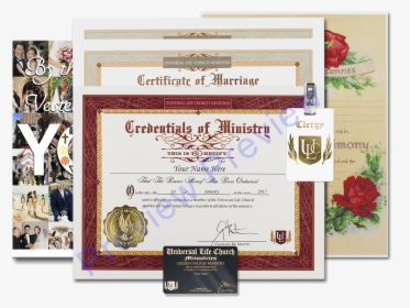 Classic Wedding Set - Universal Church Offering Certificate, HD Png Download, Transparent PNG