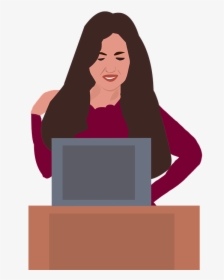 Business Woman, Typing, Keyboard, Text, Woman, Startup - Mujer Escribiendo Imagen Png, Transparent Png, Transparent PNG