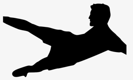 Kicking Soccer Ball Silhouette, HD Png Download, Transparent PNG