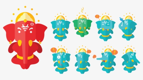 Ganesh Cartoon Vector - Ganesh Vector Free Svg, HD Png Download, Transparent PNG
