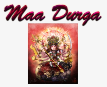 Durga Maa Png - Durga Devi Durga Maa Digital Painting, Transparent Png, Transparent PNG