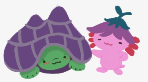 Gen The Green Tortoise, Withdrawn Into His Purple Shell, - Cartoon, HD Png Download, Transparent PNG