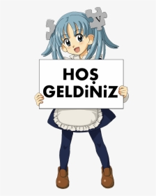 Wikipe Tan Holding A Welcome Sign Tr - Wikipe Tan, HD Png Download, Transparent PNG